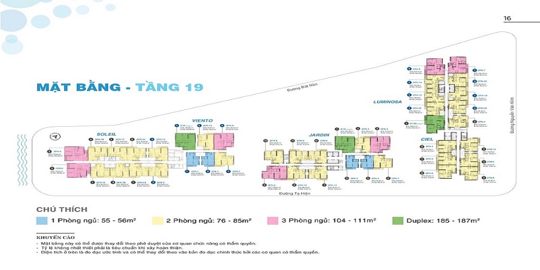 mặt bằng tầng 19 căn hộ one verandah