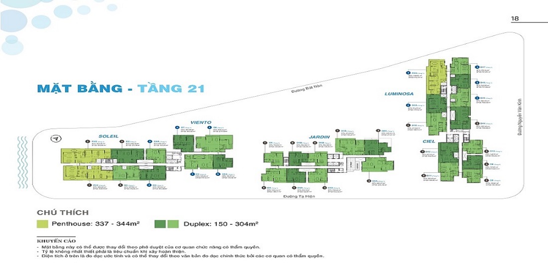 mặt bằng tầng 21 căn hộ one verandah