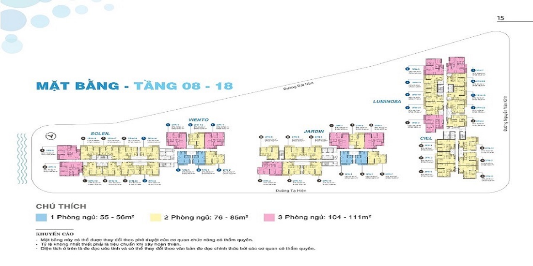 mặt bằng tầng 8-18 căn hộ one verandah