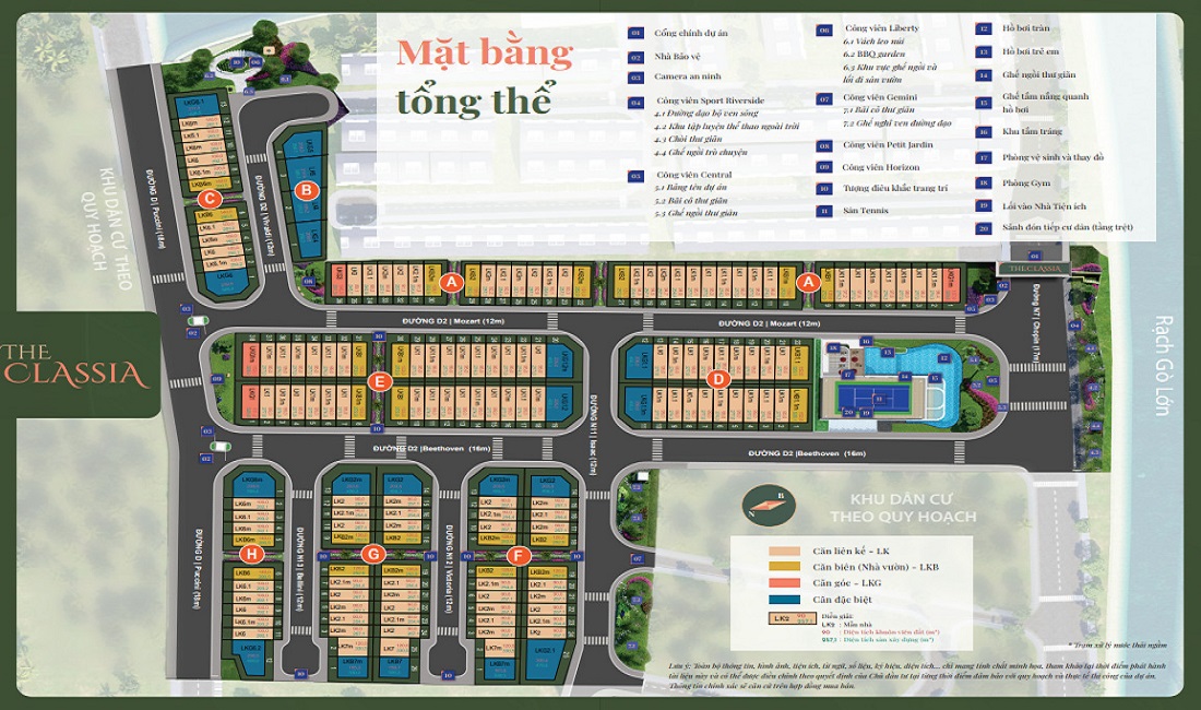 mặt bằng the classia khang điền